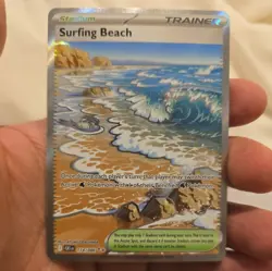 Surfing Beach 114/086 Pokemon TCG Chaos Rising Ultra Rare Trainer English - Image 1