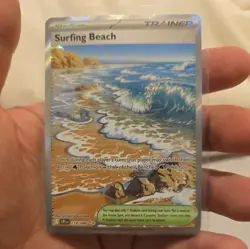 Surfing Beach 114/086 Pokemon TCG Chaos Rising Ultra Rare Trainer English - Image 3