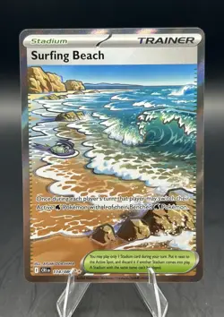 Pokemon TCG Chaos Rising - Surfing Beach 114/086 Full Art Trainer EN - Image 1