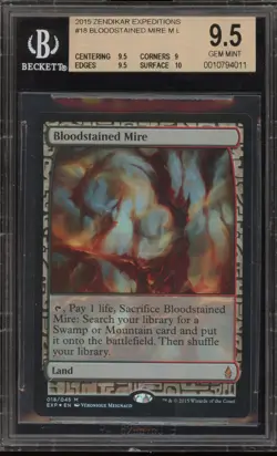 Magic the Gathering MTG Bloodstained Mire Zendikar Expeditions Foil #18 BGS 9.5 - Image 1