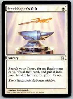 Steelshaper's Gift 19 Uncommon Fifth Dawn Magic: The Gathering Lightly Played - Image 1