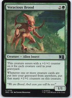 Voracious Brood 735 UC Commander: Marvel Super Heroes MTG NM/M - Image 1