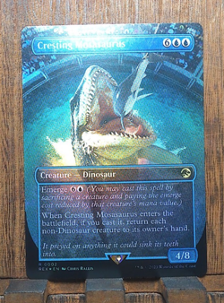 MTG Cresting Mosasaurus ( FOIL Borderless ) Universes Beyond: Jurassic World NM - Image 1