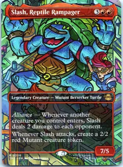 Slash, Reptile Rampager (Borderless) 0208 R Teenage Mutant Ninja Turtles NM - Image 1