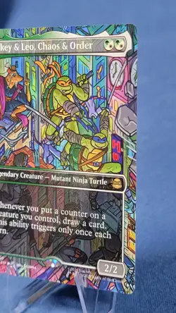 MTG TMNT Mikey & Leo, Chaos & Order (Borderless) R 200 NM 8* - Image 4