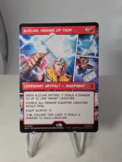 Mjolnir, Hammer of Thor (Borderless) Marvel Super Heroes NM MTG non-foil - Image 1