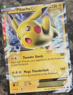 Pokemon Pikachu EX XY174 XY Holo Black Star Promo Card - Image 1