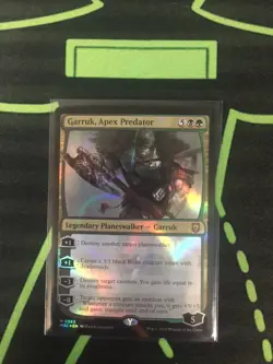 MTG Magic The Gathering Garruk, Apex Predator Ripple Foil Planeswalker Commander - Image 1