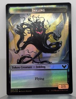 Foil - Fractal (3) // Inkling (4) Double-sided Token - Strixhaven: School of Mag - Image 2