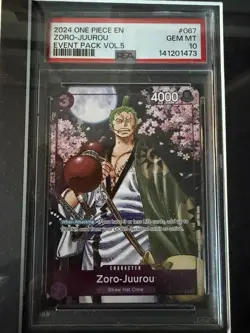 One Piece Card Game Zoro-Juurou Event Pack Vol.5 EN OP05-067 PSA 10 - Image 1