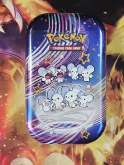 Pokemon TCG Scarlet & Violet Paldean Fates Mini Tin Maushold New Factory Sealed - Image 1