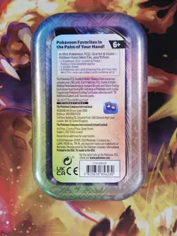 Pokemon TCG Scarlet & Violet Paldean Fates Mini Tin Maushold New Factory Sealed - Image 2