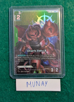 Gundam Card Game - Char’s Zaku II ST03-006 (LR+) - Near Mint / never played - Image 1