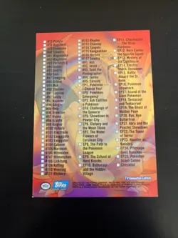 Pokemon Series 2 Checklist Card VLP Topps Blue Label Logo - Image 2