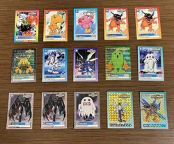 Vintage Digimon CCG Collection Lot - 15 Cards LP - Near Mint Condition W/ Holos - Image 1