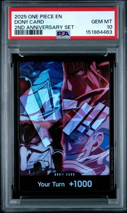 2025 One Piece English Version 2nd Anniversary Set Don!! Card PSA 10 - Image 1