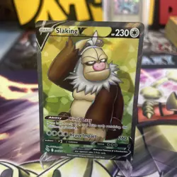 SLAKING V 077/078 POKEMON GO POKEMON HOLO ULTRA RARE NM - Image 1