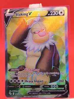 Slaking V 077/078 Pokemon GO Full Art Ultra Rare Pokemon Card * New * - Image 1