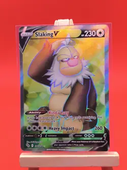Slaking V 077/078 Pokemon GO Full Art Ultra Rare Pokemon Card * New * - Image 3