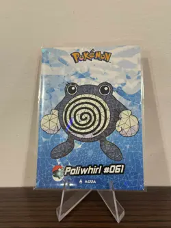 2025 POKEMON STAINED GLASS Crystal Card #061 Poliwhirl Kanto Peru Foil - Image 1