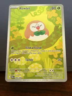 Pokemon TCG Perfect Order Illustration Rare IR Rowlet 090/088 - Image 1