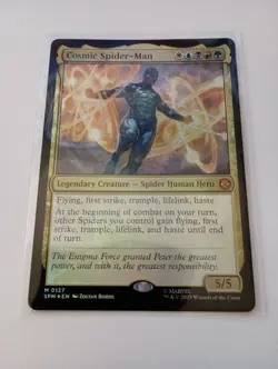 Cosmic Spider-Man 0127 (Foil) MTG Magic Marvel's Spider-Man Mythic Rare - Image 1