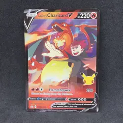 Pokemon Lance's Charizard v SWSH133 Holo Black Star Promo Card NM Condition - Image 1
