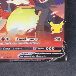 Pokemon Lance's Charizard v SWSH133 Holo Black Star Promo Card NM Condition - Image 4