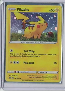 Pokemon Pikachu SWSH039 SWSH Sword & Shield Promo Holo 60 HP - Image 1