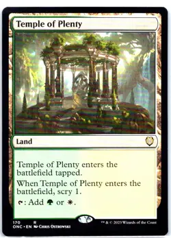 #170 Temple of Plenty Commander: Phyrexia: All Will Be One Rare - Image 1