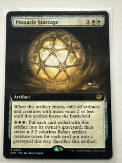 R 0322 Pinnacle Starcage EXTENDED ART Rare Edge of Eternities MTG EOE White - Image 1