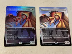 2 x mtg borderless Clarion Conqueror, 1 is foil, Tarkir Dragonstorm, unplayed - Image 1