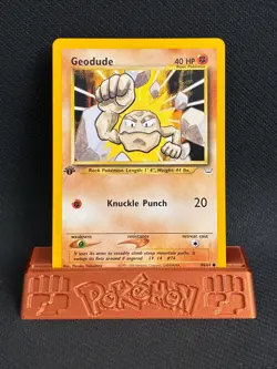 Pokemon TCG - GEODUDE - 1ST EDITION - 44/64 - NEO REVELATION 2001 - WOTC - (LP+) - Image 1