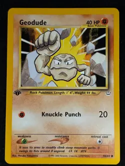 Pokemon TCG - GEODUDE - 1ST EDITION - 44/64 - NEO REVELATION 2001 - WOTC - (LP+) - Image 2