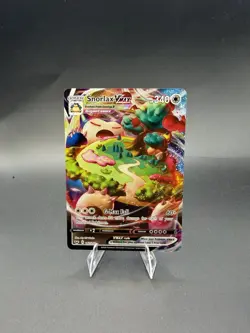 Pokemon TCG Snorlax VMAX Holo Ultra Rare Card 142/202 Sword & Shield Base Set NM - Image 1