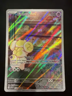 Pokemon TCG Fidough Scarlet & Violet Base Set Holo Illustration Card 213/198 NM - Image 1
