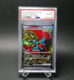 PSA 10 Roaring Moon SAR 218/187 SV8a Terastal Fest ex - Pokemon Card Japanese - Image 1