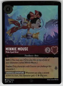 Minnie Mouse - Wide-Eyed Diver Cold Foil Promo Disney Lorcana Promo Cards 16 NM - Image 1