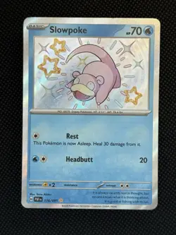 Pokemon Slowpoke 116/091 Paldean Fates Shiny Ultra Rare Holo NM - Image 1
