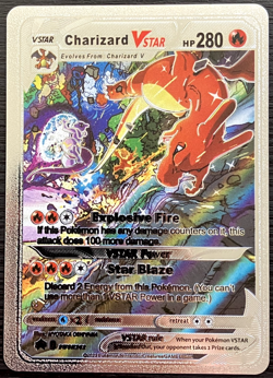 Charizard Vstar Silver Foil Fan Art Vinyl Collector Pokemon Card Costumed - Image 1