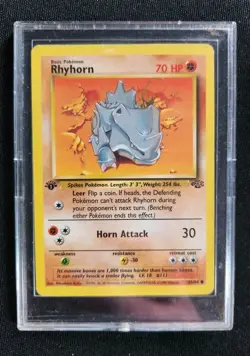 Rhyhorn 61/64 1st Edition Near Mint Jungle Set Non-Holo Pokemon Cards - Image 1