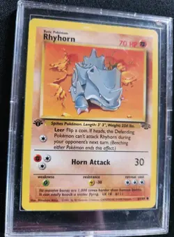 Rhyhorn 61/64 1st Edition Near Mint Jungle Set Non-Holo Pokemon Cards - Image 3