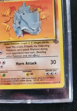 Rhyhorn 61/64 1st Edition Near Mint Jungle Set Non-Holo Pokemon Cards - Image 4
