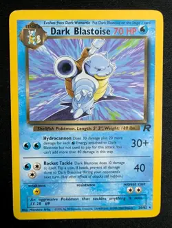 Dark Blastoise 20/82 Rare Team Rocket Non-Holo Pokemon Card MP - Image 1
