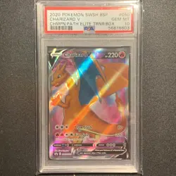Pokemon Charizard V Full Art PSA 10 Champions Path ETB Promo - Image 1