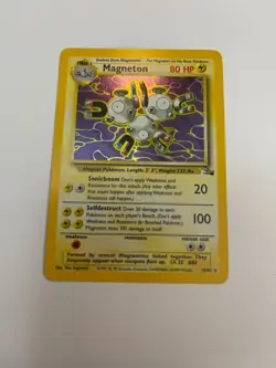 Magneton Pokemon TCG 11/62 Fossil Set Unlimited Holo Rare Light Play - Image 1