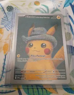 Pokemon Pikachu Grey Felt Hat Promo Card NM+ Rp - Image 1