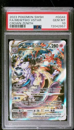 Mewtwo VSTAR GG44/GG70 Galarian Gallery Crown Zenith PSA 10 Pokemon English Gem - Image 1