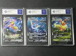 Pokemon TCG S-Chinese Jolteon Flareon Vaporeon Vmax CSHC Lot 3 CCIC 10 TXNG - Image 1