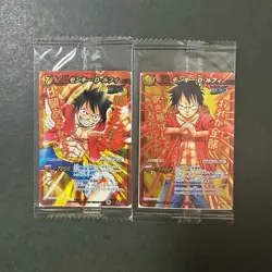 PREORDER Luffy P OP 46 & 47 Promo SEALED One Piece Miracle Battle Carddass Cards - Image 1